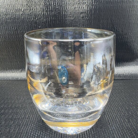 Glassybaby Hand Blown Glass Votive Candle Holder Clear With Gold Layer Cup Glass - Picture 10 of 10